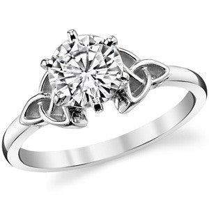 Celtic Knot Moissanite Solitaire Ring
