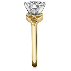 Celtic Knot Moissanite Solitaire Ring