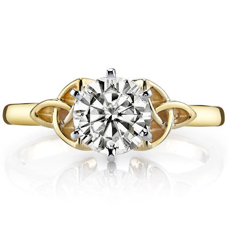 Celtic Knot Moissanite Solitaire Ring