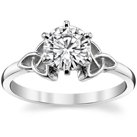 Celtic Knot Moissanite Solitaire Ring