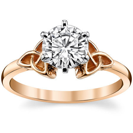 Celtic Knot Moissanite Solitaire Ring