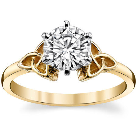 Celtic Knot Moissanite Solitaire Ring