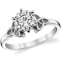 Celtic Knot Moissanite Solitaire Ring
