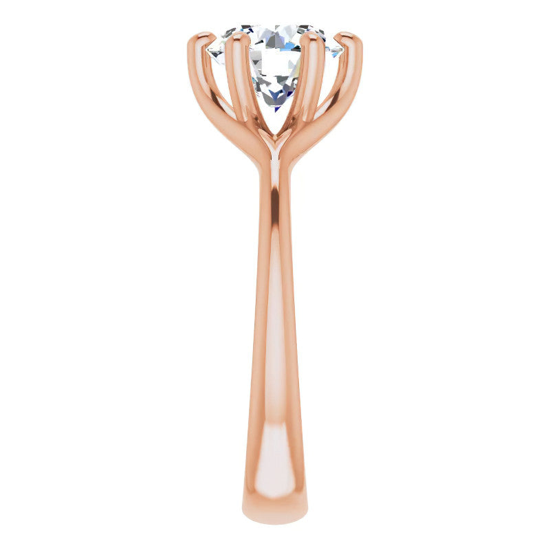 Designer Style 6 Prong Trellis Round Solitaire Ring