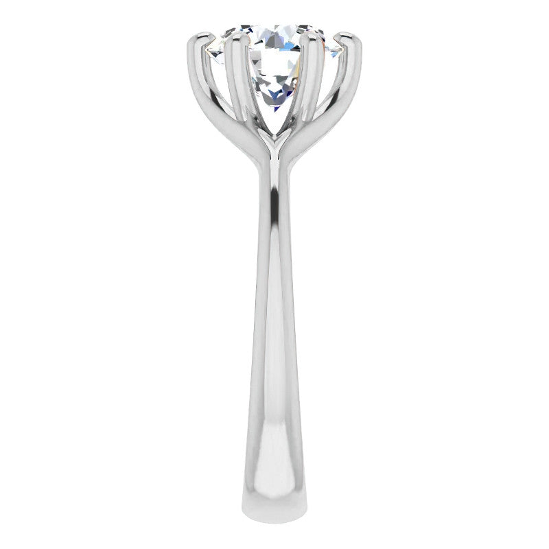Designer Style 6 Prong Trellis Round Solitaire Ring