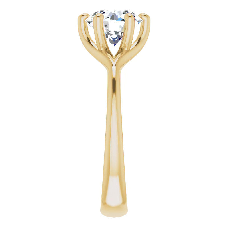 Designer Style 6 Prong Trellis Round Solitaire Ring