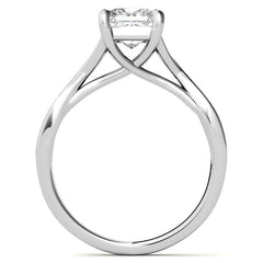 Princess Split Shank Trellis Solitaire Ring