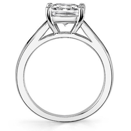 Princess Lower Set Wider Band Solitaire Ring