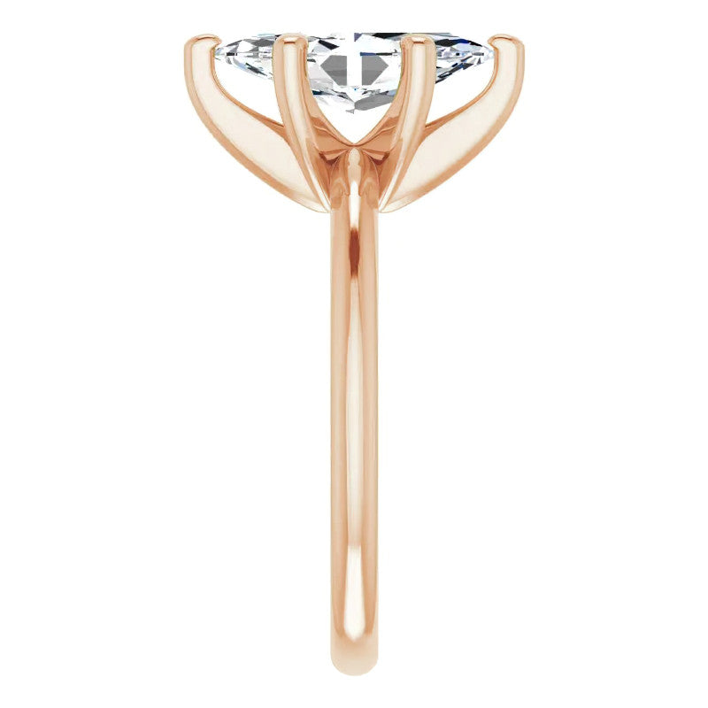 Marquise cut Moissanite Solitaire Ring