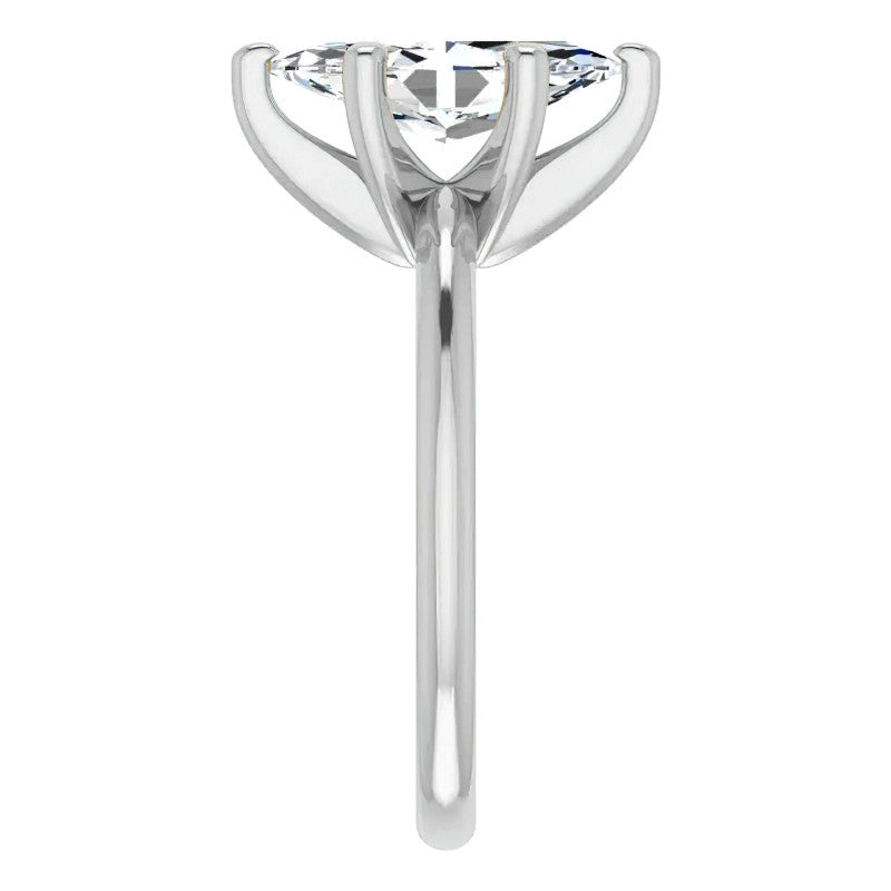 Marquise cut Moissanite Solitaire Ring