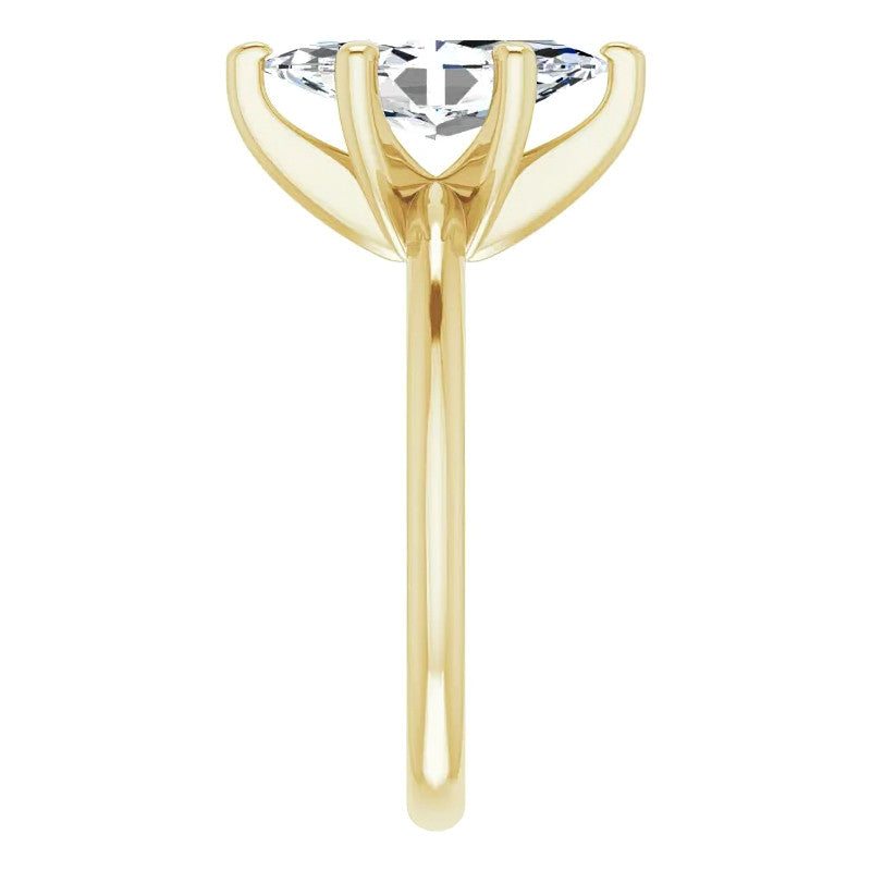 Marquise cut Moissanite Solitaire Ring