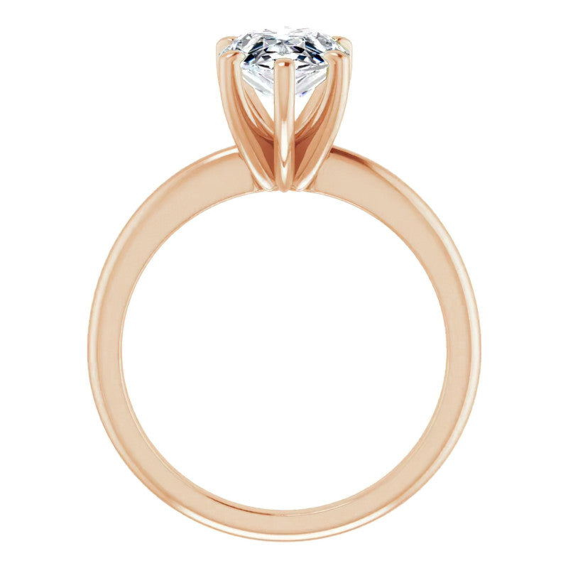 Pear Cut Moissanite Solitaire Ring
