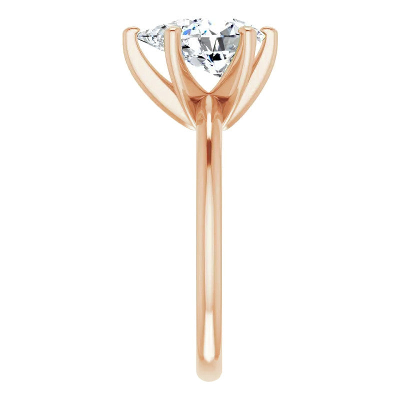 Pear Cut Moissanite Solitaire Ring