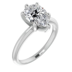 Pear Cut Moissanite Solitaire Ring
