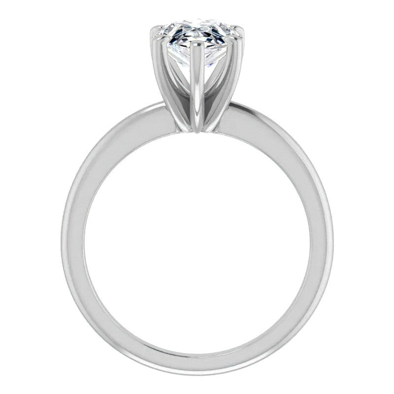 Pear Cut Moissanite Solitaire Ring