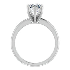 Pear Cut Moissanite Solitaire Ring