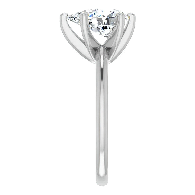 Pear Cut Moissanite Solitaire Ring