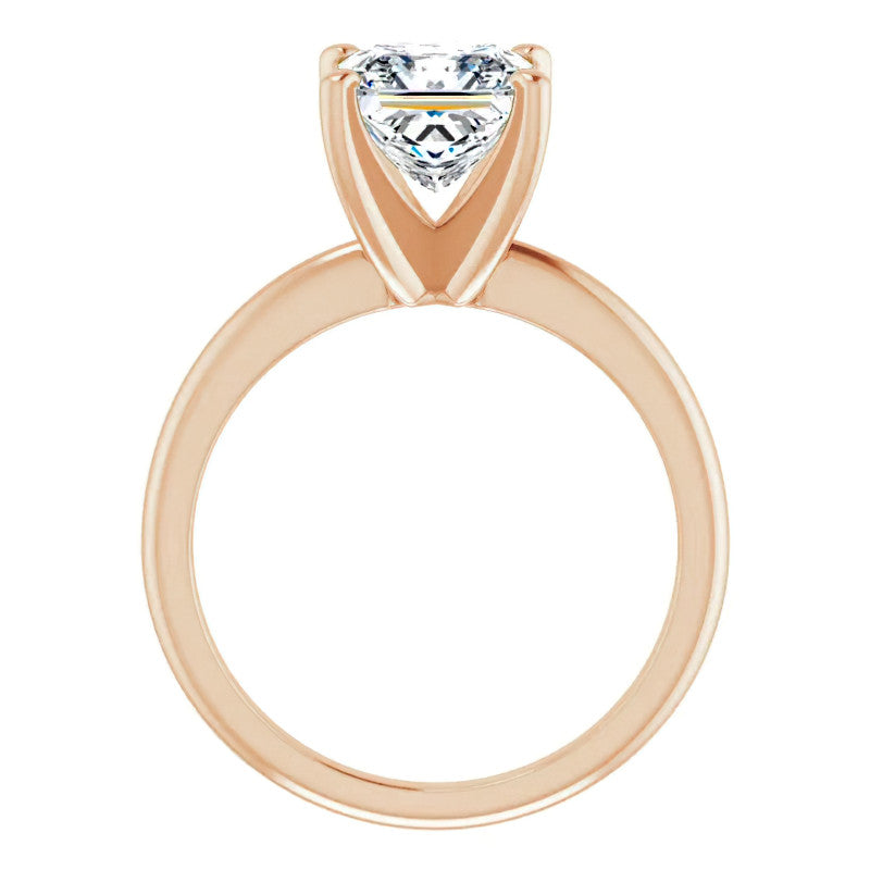 Princess cut Moissanite Solitaire Ring