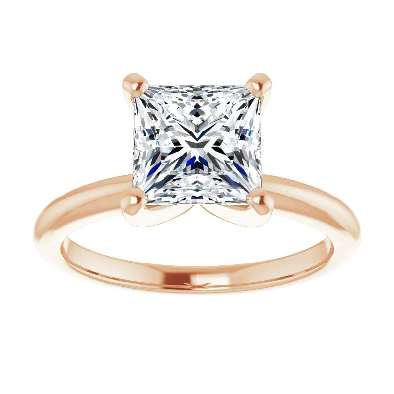 Princess cut Moissanite Solitaire Ring