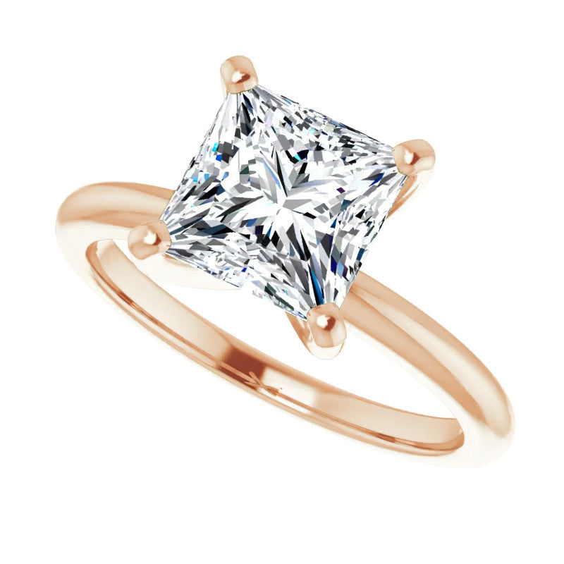 Princess cut Moissanite Solitaire Ring