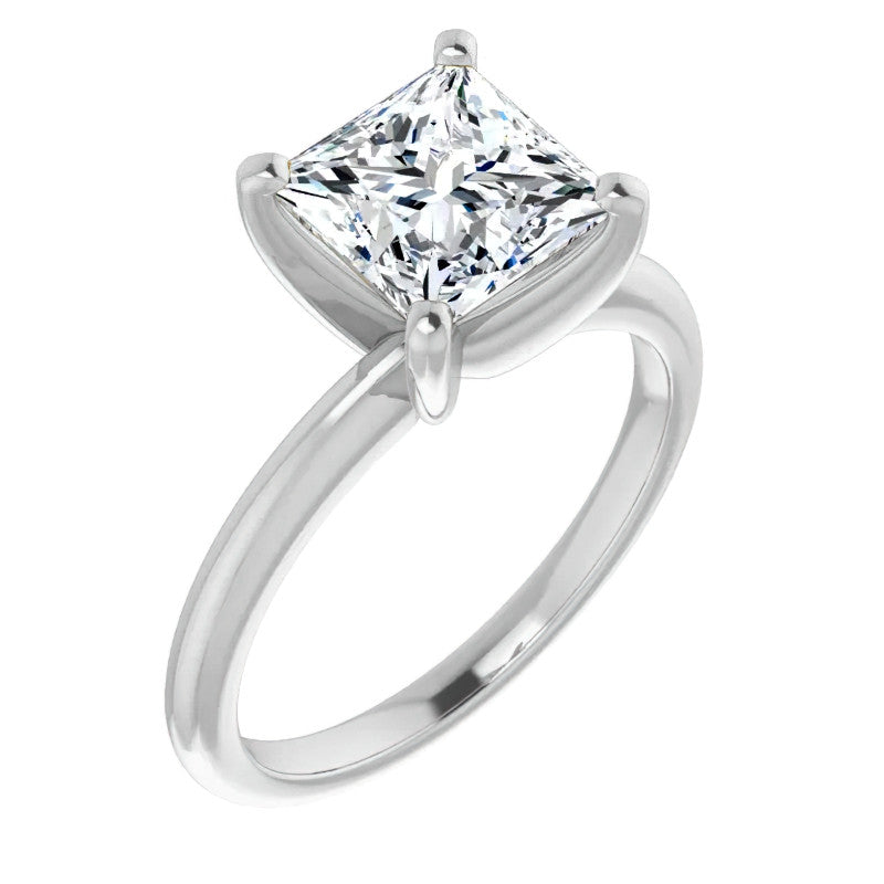 Princess cut Moissanite Solitaire Ring