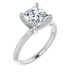 Princess cut Moissanite Solitaire Ring