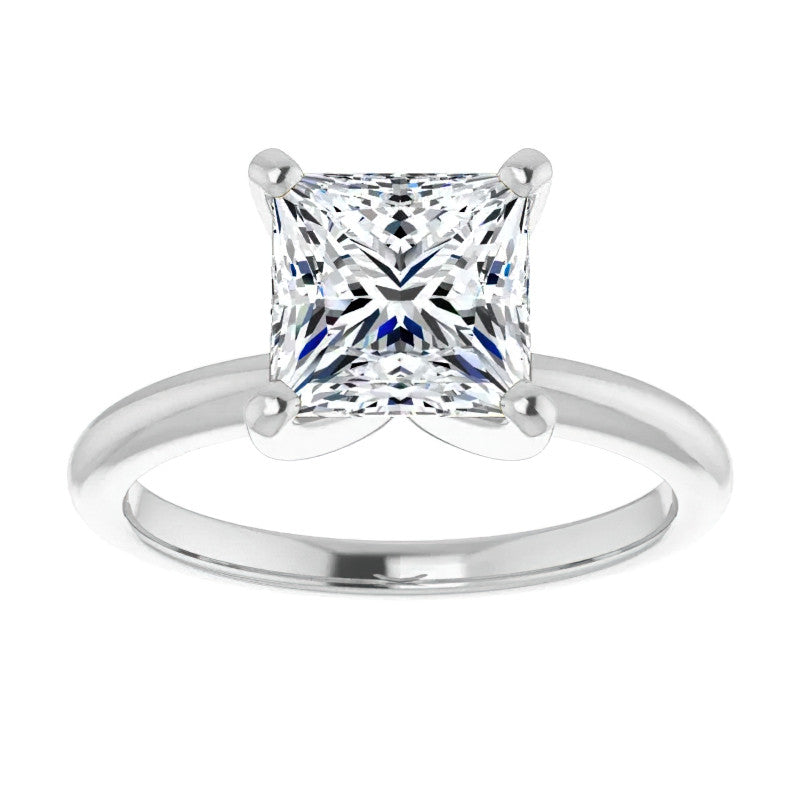 Princess cut Moissanite Solitaire Ring