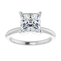 Princess cut Moissanite Solitaire Ring