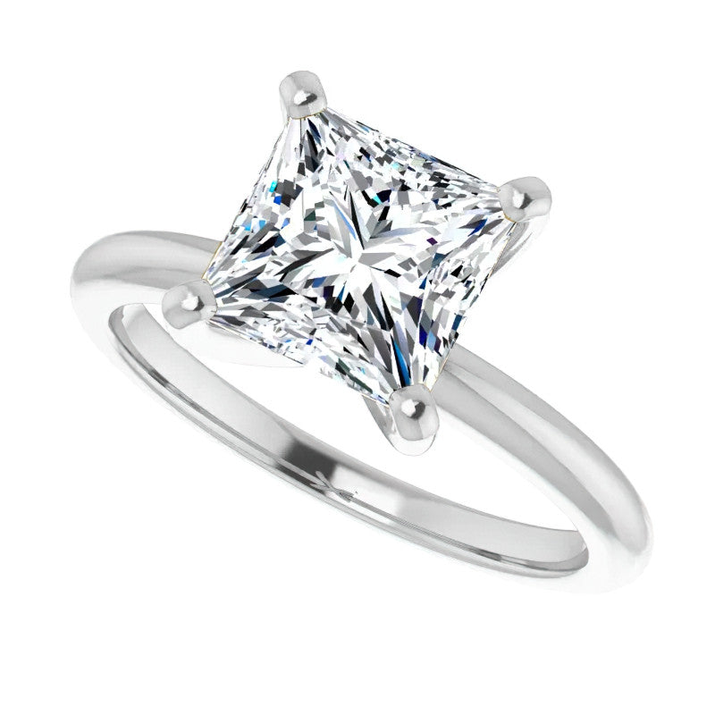 Princess cut Moissanite Solitaire Ring