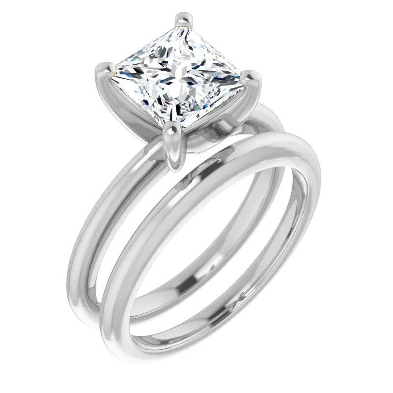 Princess cut Moissanite Solitaire Ring
