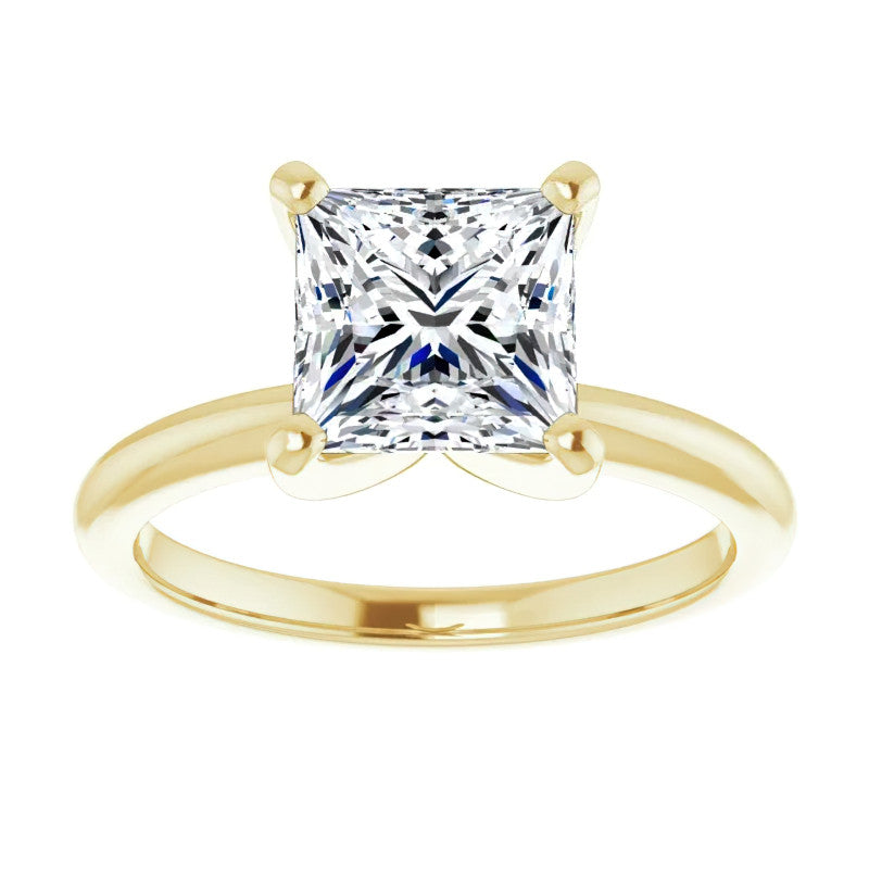 Princess cut Moissanite Solitaire Ring