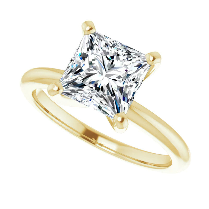Princess cut Moissanite Solitaire Ring