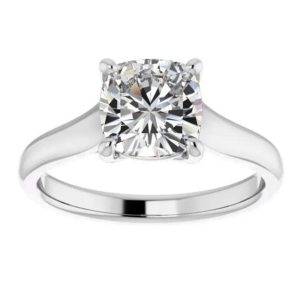 Cushion Moissanite Trellis Solitaire Ring