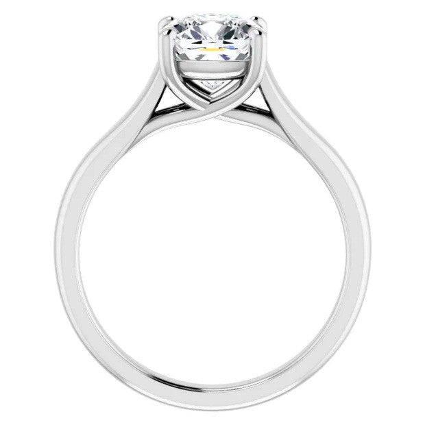 Cushion Moissanite Trellis Solitaire Ring