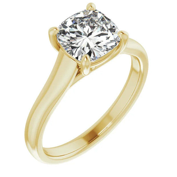 Cushion Moissanite Trellis Solitaire Ring