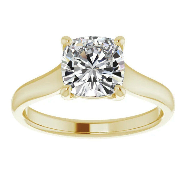 Cushion Moissanite Trellis Solitaire Ring