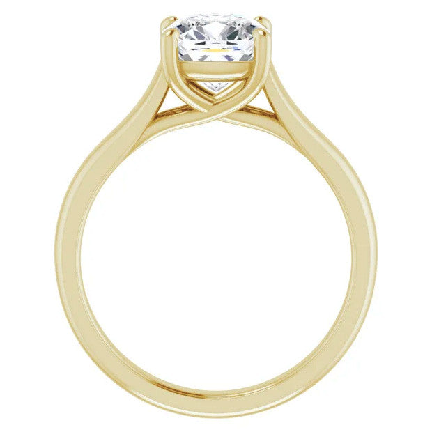 Cushion Moissanite Trellis Solitaire Ring