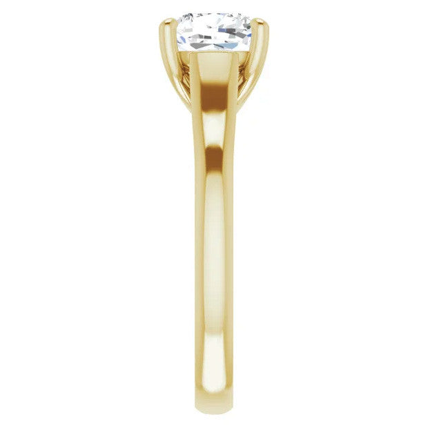 Cushion Moissanite Trellis Solitaire Ring