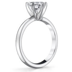 Moissanite 2mm Comfort Fit Style Solitaire Ring