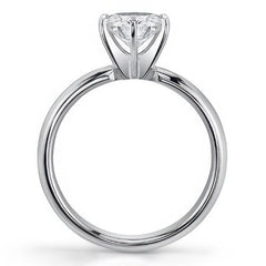 Moissanite 2mm Comfort Fit Style Solitaire Ring