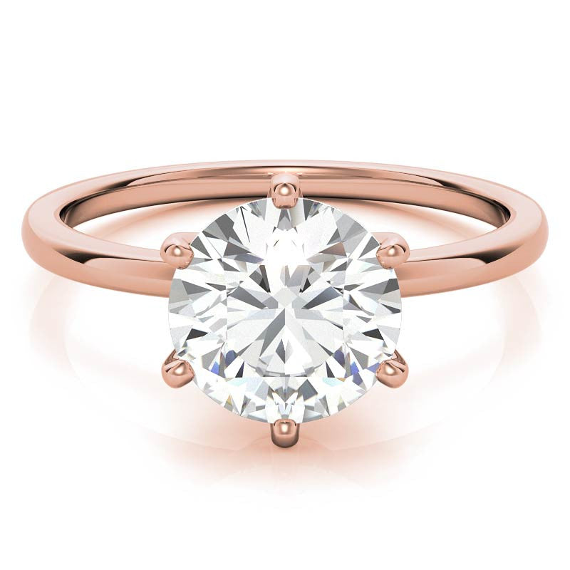 1.5mm Petite Round Brilliant Moissanite Solitaire Ring