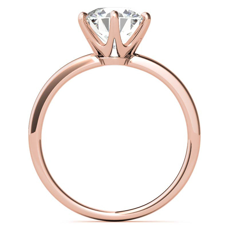 1.5mm Petite Round Brilliant Moissanite Solitaire Ring