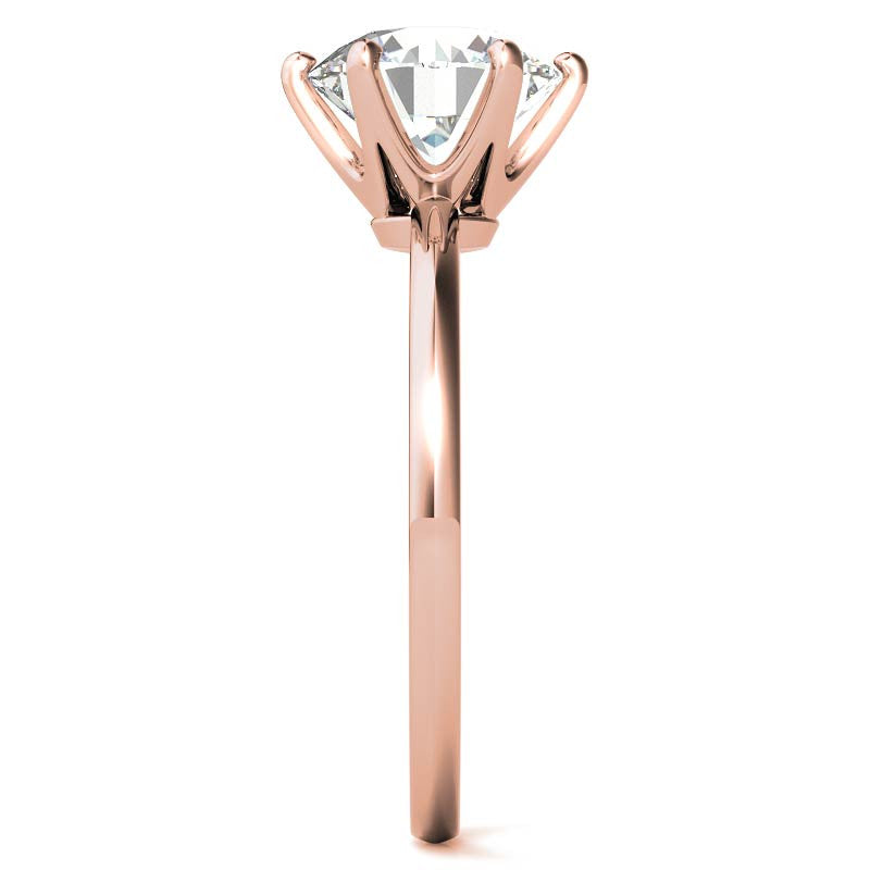 1.5mm Petite Round Brilliant Moissanite Solitaire Ring