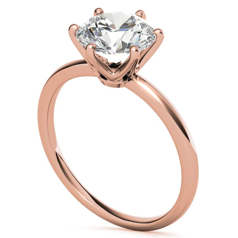1.5mm Petite Round Brilliant Moissanite Solitaire Ring
