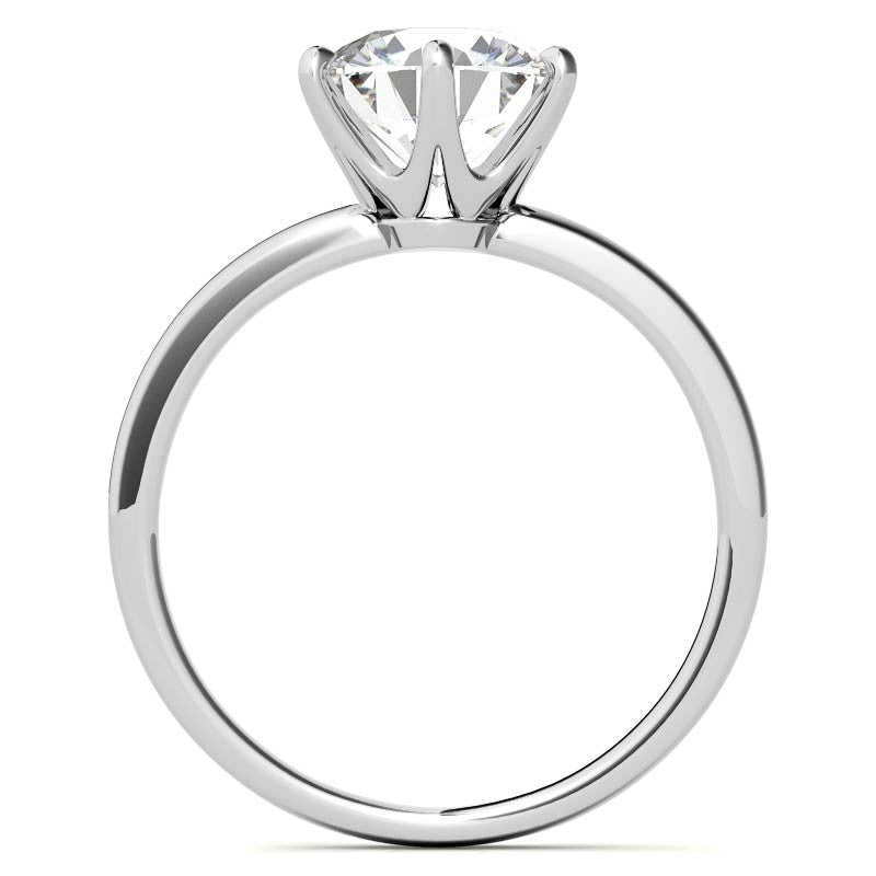 1.5mm Petite Round Brilliant Moissanite Solitaire Ring