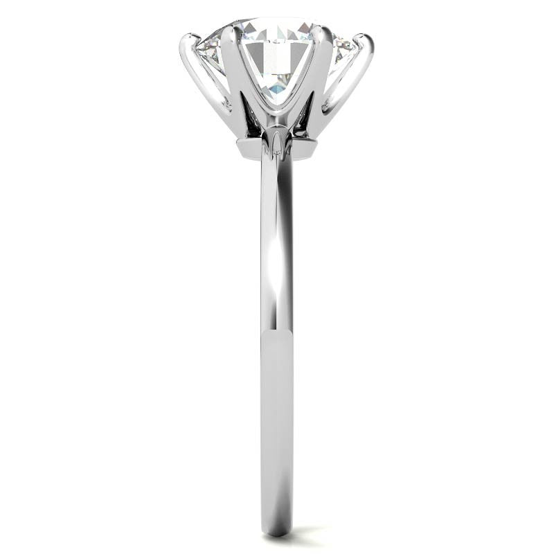 1.5mm Petite Round Brilliant Moissanite Solitaire Ring