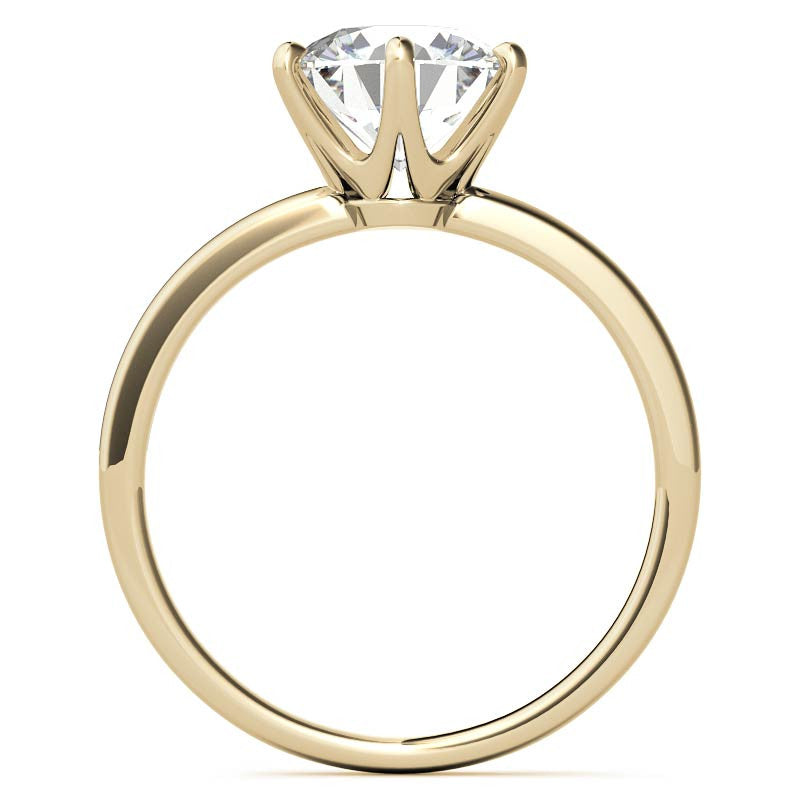 1.5mm Petite Round Brilliant Moissanite Solitaire Ring