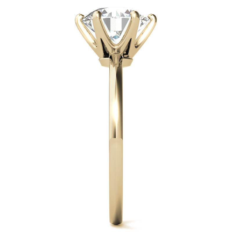 1.5mm Petite Round Brilliant Moissanite Solitaire Ring