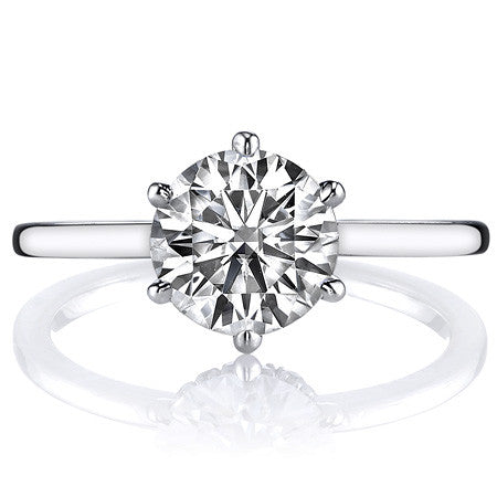 1.5mm Petite Round Brilliant Moissanite Solitaire Ring