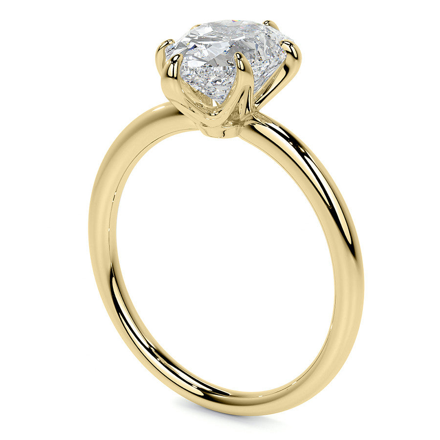 1.5mm Petite Pear Moissanite Solitaire Ring